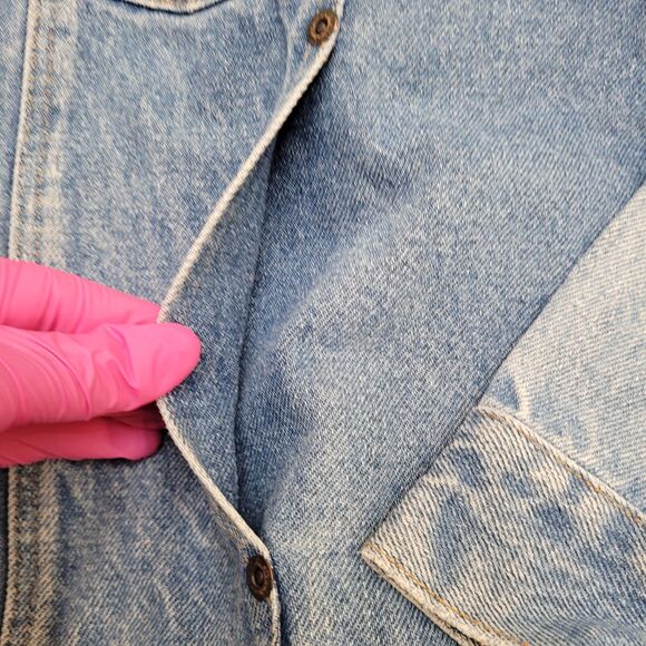 Vintage Rustler Trucker Jacket M/L 21x23 Faded Blue - Picture 13 of 15